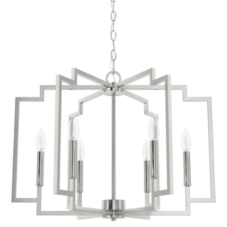 A large image of the Hunter Zoanne 24 Chandelier Brushed Nickel