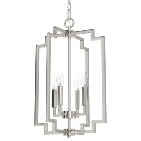 A large image of the Hunter Zoanne 14 Pendant Brushed Nickel
