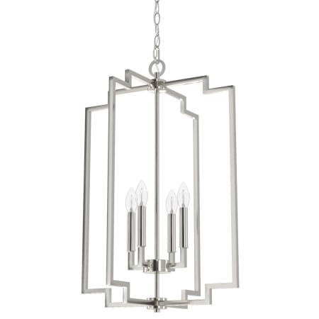 A large image of the Hunter Zoanne 19 Pendant Brushed Nickel