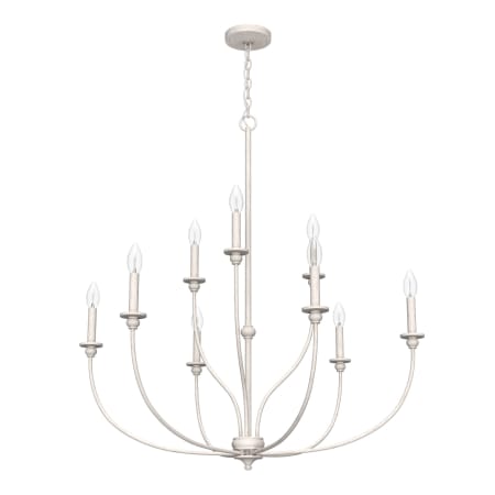 A large image of the Hunter Southcrest 36 Chandelier Distressed White
