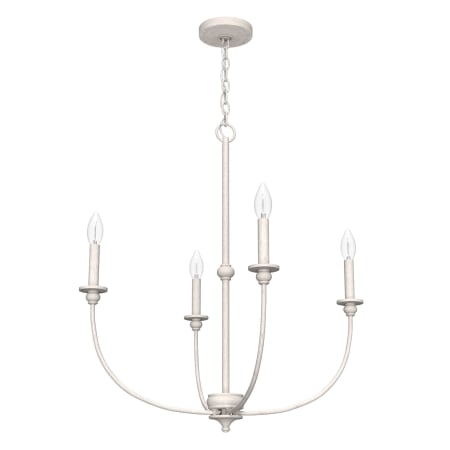 A large image of the Hunter Southcrest 26 Chandelier Distressed White