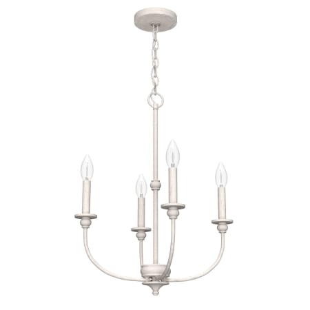 A large image of the Hunter Southcrest 18 Chandelier Distressed White
