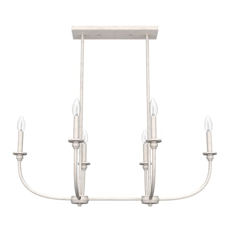 A large image of the Hunter Southcrest 24 Chandelier Distressed White