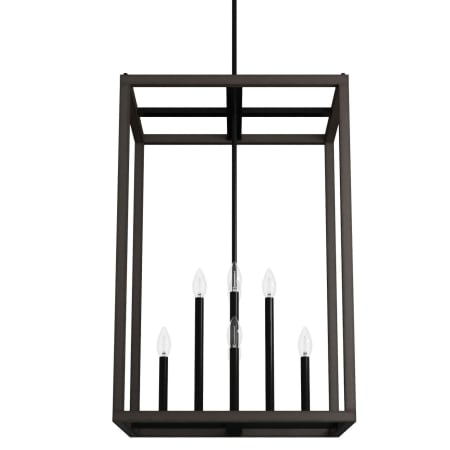A large image of the Hunter Squire Manor 22 Pendant Matte Black