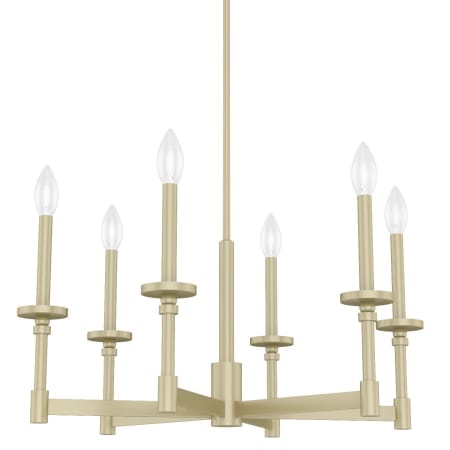 A large image of the Hunter Briargrove 27 Chandelier Painted Modern Brass