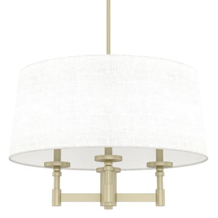 A large image of the Hunter Briargrove 24 Chandelier Painted Modern Brass
