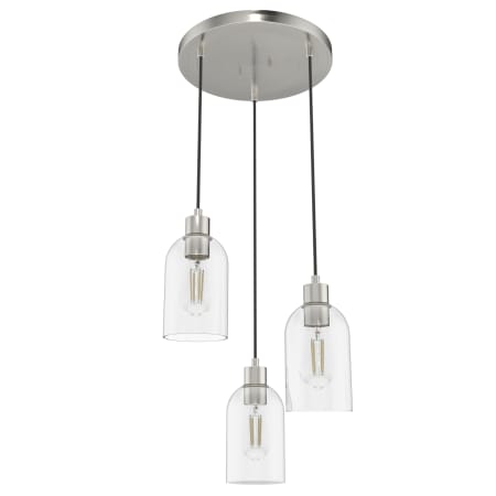A large image of the Hunter Lochemeade 15 Pendant Brushed Nickel