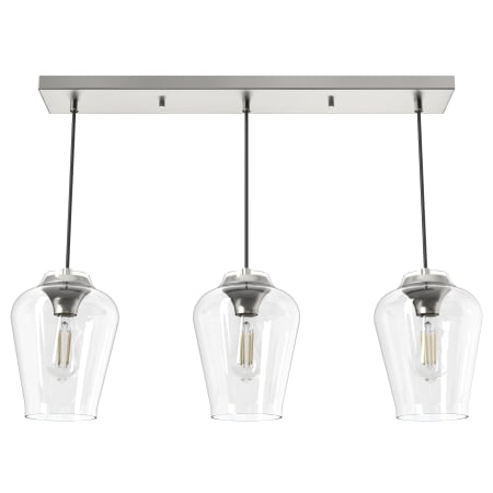 A large image of the Hunter Vidria 28 Pendant Brushed Nickel