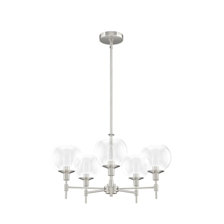 A large image of the Hunter Xidane 24 Chandelier Brushed Nickel