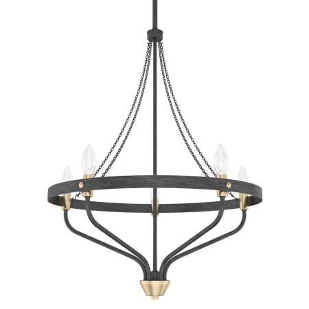 A large image of the Hunter Merlin 20 Chandelier Rustic Iron