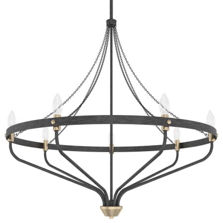 A large image of the Hunter Merlin 30 Chandelier Rustic Iron