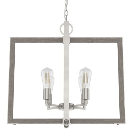 A large image of the Hunter Woodburn 23 Chandelier Brushed Nickel