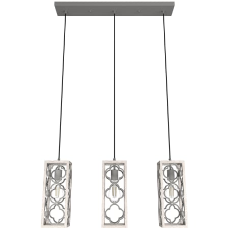 A large image of the Hunter Gablecrest 28 Pendant Distressed White
