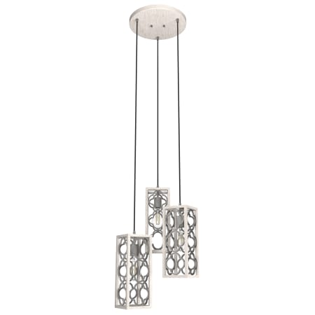 A large image of the Hunter Gablecrest 16 Pendant Distressed White