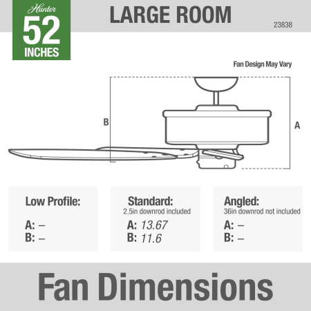 A large image of the Hunter Original Hunter 23838 Original Dimension Graphic