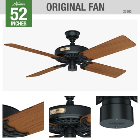 A large image of the Hunter Original Hunter 23863 Original Ceiling Fan Details
