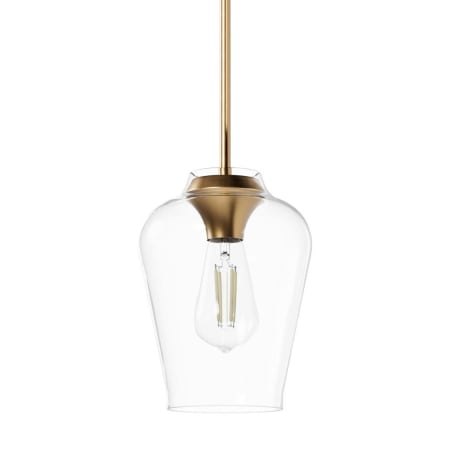 A large image of the Hunter Vidria 7 Pendant Alturas Gold / Clear