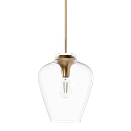 A large image of the Hunter Vidria 12 Pendant Alturas Gold / Clear