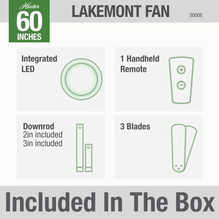 A large image of the Hunter Lakemont 60 LED Hunter Lakemont 60 Included in Box