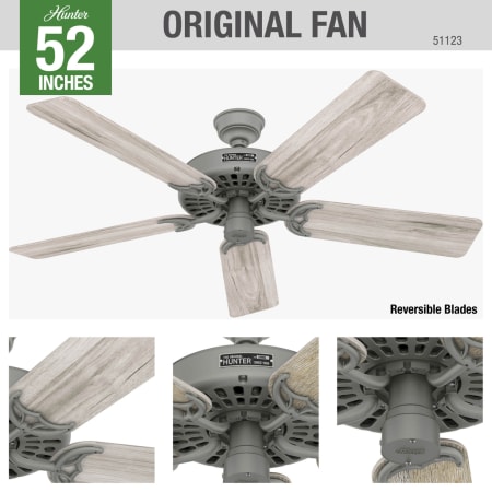 A large image of the Hunter Original Hunter 51123 Original Ceiling Fan Details