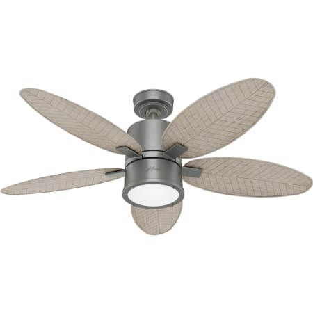 A large image of the Hunter Amaryllis 52 LED Matte Silver