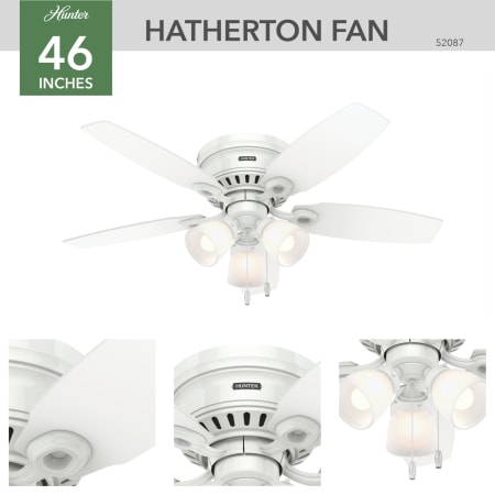 A large image of the Hunter Hatherton Hunter 52087 Hatherton Ceiling Fan Details