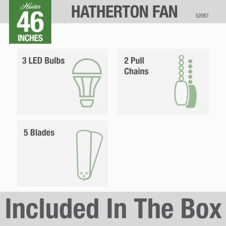 A large image of the Hunter Hatherton Hunter 52087 Hatherton Included in Box