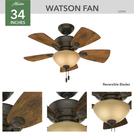 A large image of the Hunter Watson Hunter 52090 Watson Ceiling Fan Details