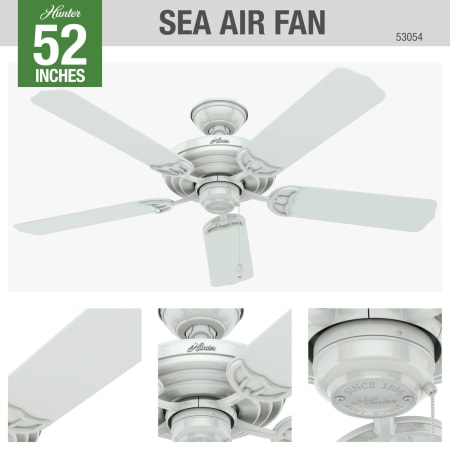 A large image of the Hunter Sea Air Hunter 53054 Sea Air Ceiling Fan Details