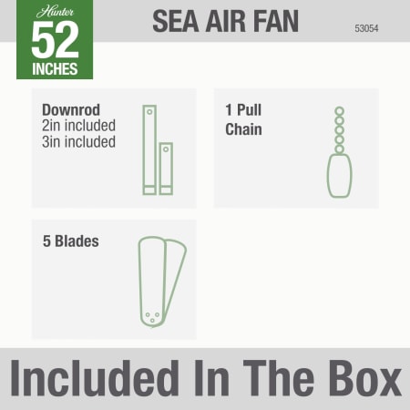 A large image of the Hunter Sea Air Hunter 53054 Sea Air Included in Box