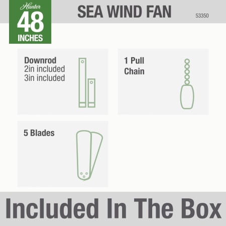 A large image of the Hunter Sea Wind 2 Hunter 53350 Sea Wind Included in Box