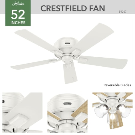Hunter 54207 Fresh White Crestfield 52, Ceiling Fan Pulsing Noise