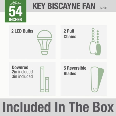 A large image of the Hunter Key Biscayne Hunter 59135 Key Biscayne Included in Box