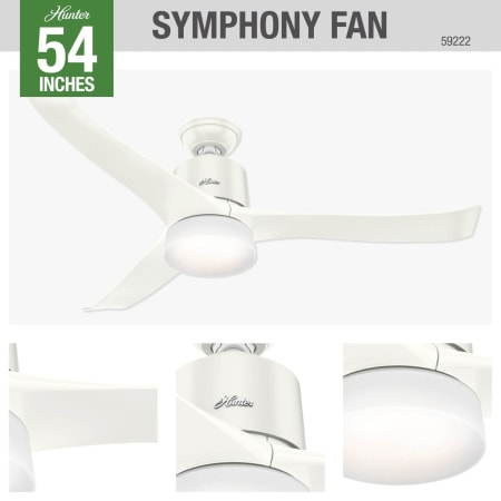 A large image of the Hunter Symphony Hunter 59222 Symphony Ceiling Fan Details