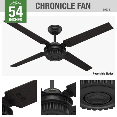 A large image of the Hunter Chronicle 54 Hunter 59235 Chronicle Ceiling Fan Details