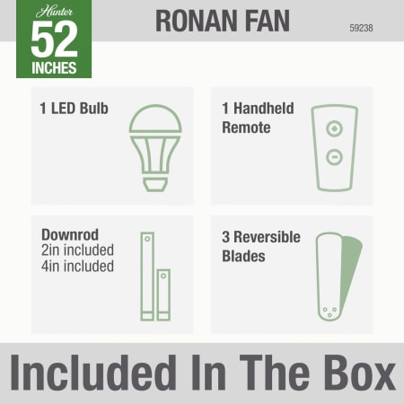A large image of the Hunter Ronan Hunter 59238 Ronan Included in Box