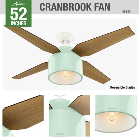 A large image of the Hunter Cranbrook 52 Hunter 59258 Cranbrook Ceiling Fan Details