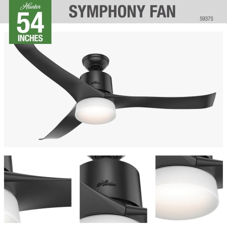 A large image of the Hunter Symphony Hunter 59375 Symphony Ceiling Fan Details