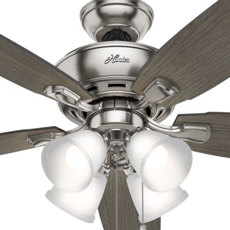 52" Amberlin Hunter Ceiling Fan #53216 Brushed Nickel Finish FOR PARTS ONLY A4 
