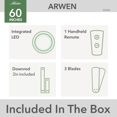 A large image of the Hunter Arwen 60 LED Alternate Image