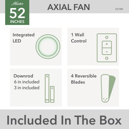 A large image of the Hunter Axial 52 LED Alternate Image