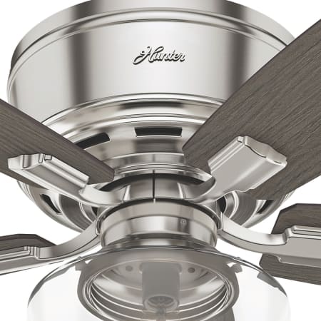 Hunter 53394 Brushed Nickel 52 5 Blade Led Ceiling Fan With Light Hunter 53394 Brushed Nickel 52 5 Blade Led Ceiling Fan With Light Kit And Remote Control Included Lightingdirect Com