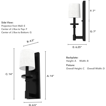 A large image of the Hunter Briargrove 6 Sconce Alternate Image