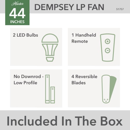 A large image of the Hunter Dempsey 44 LED Alternate Image
