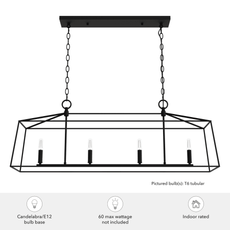 A large image of the Hunter Fair Oaks 40 Chandelier Alternate Image