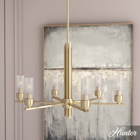 A large image of the Hunter Gatz 28 Chandelier Alternate Image