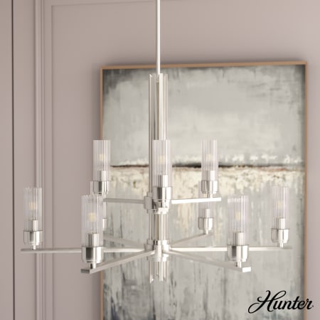 A large image of the Hunter Gatz 30 Chandelier Alternate Image