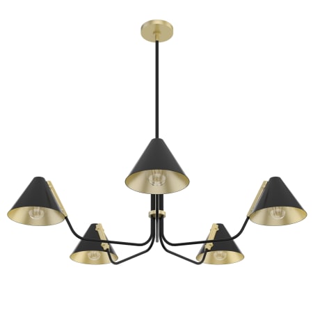 A large image of the Hunter Grove Isle 41 Chandelier Alternate View