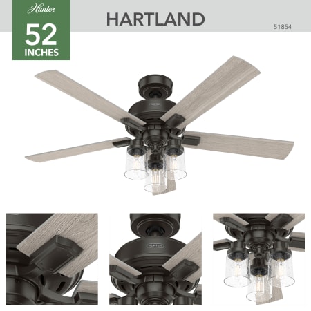 A large image of the Hunter Hartland 52 LED Remote Alternate Image