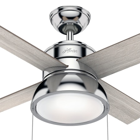 A large image of the Hunter Loki 36 LED Fan Body - Polished Nickel